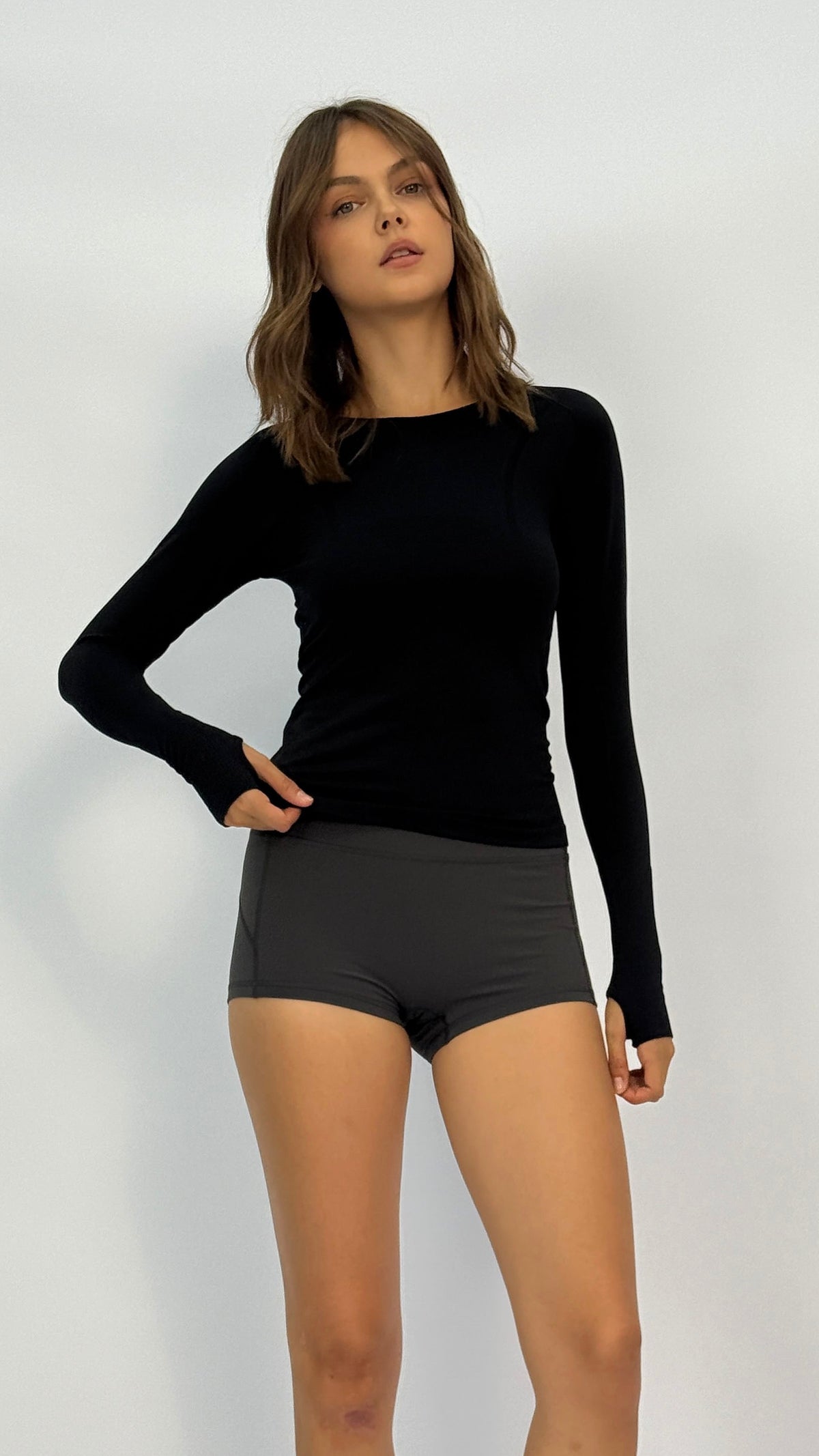 Black Sophie Long Sleeve Top