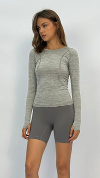 Heather Grey Sophie Long Sleeve Top