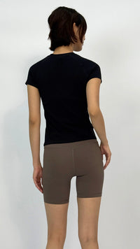 Polly Black Short Sleeve Top