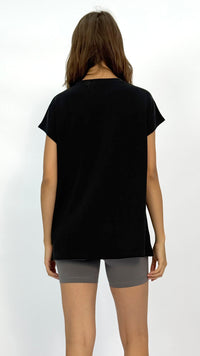 Black Longline Athletic T‑Shirt