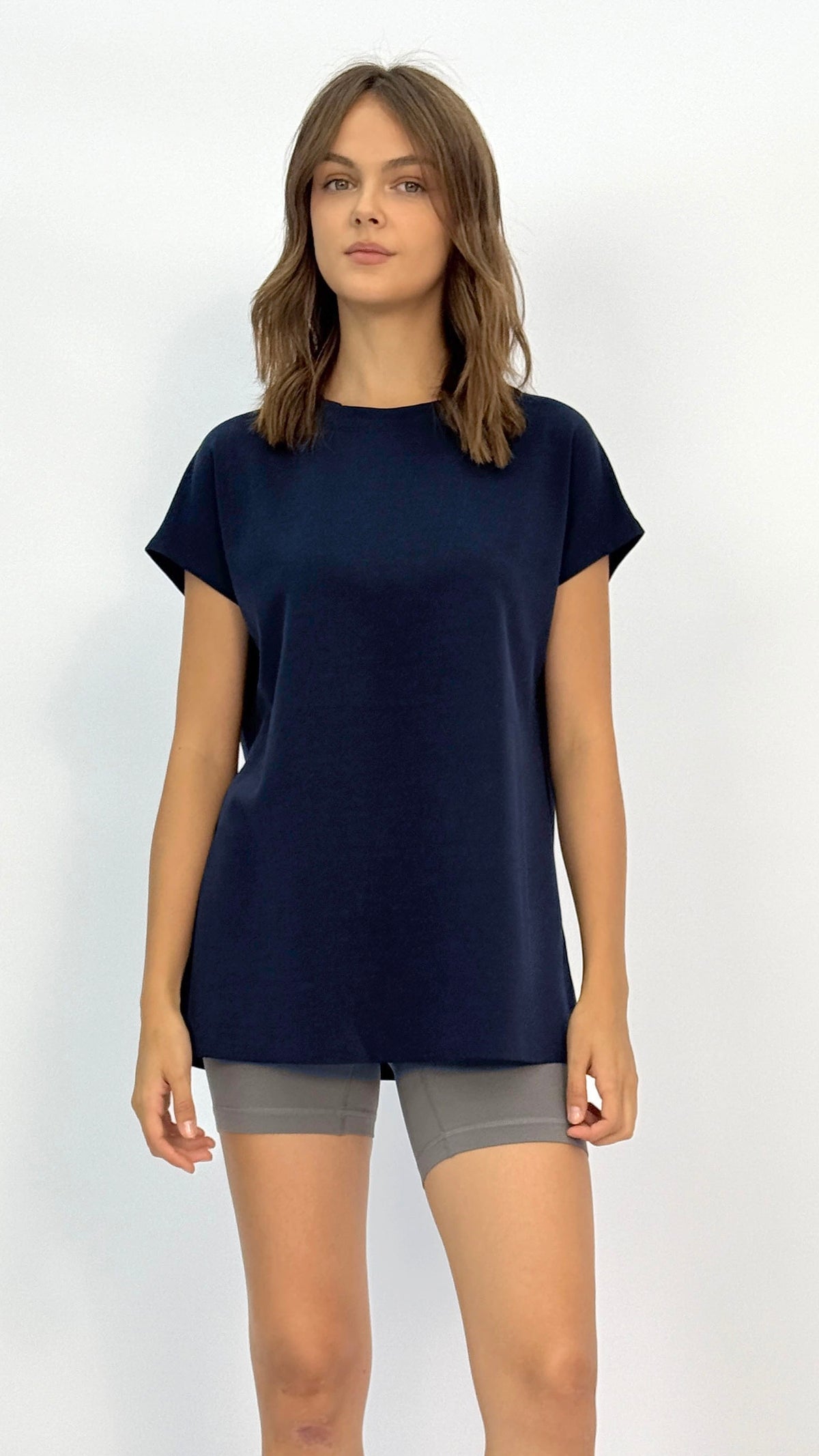 Navy Longline Athletic T‑Shirt
