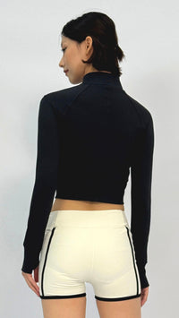 Black Cropped Yoga Jacket