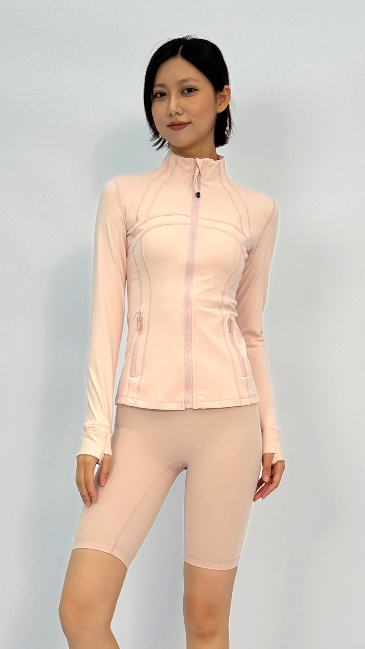 Pink Slim Contour Yoga Jacket