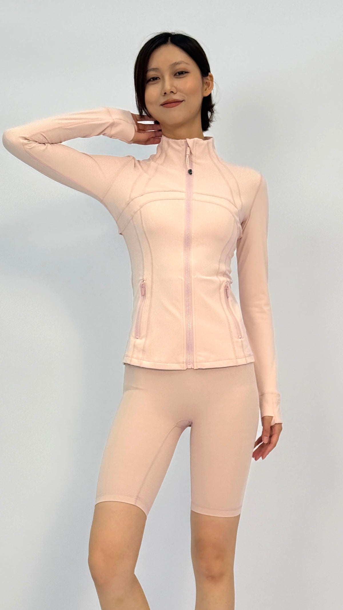 Pink Slim Contour Yoga Jacket