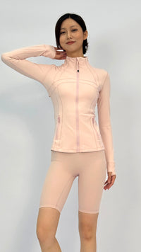 Pink Slim Contour Yoga Jacket