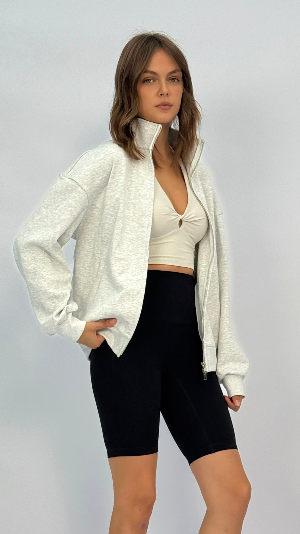 Bells Grey Oversized Jacket