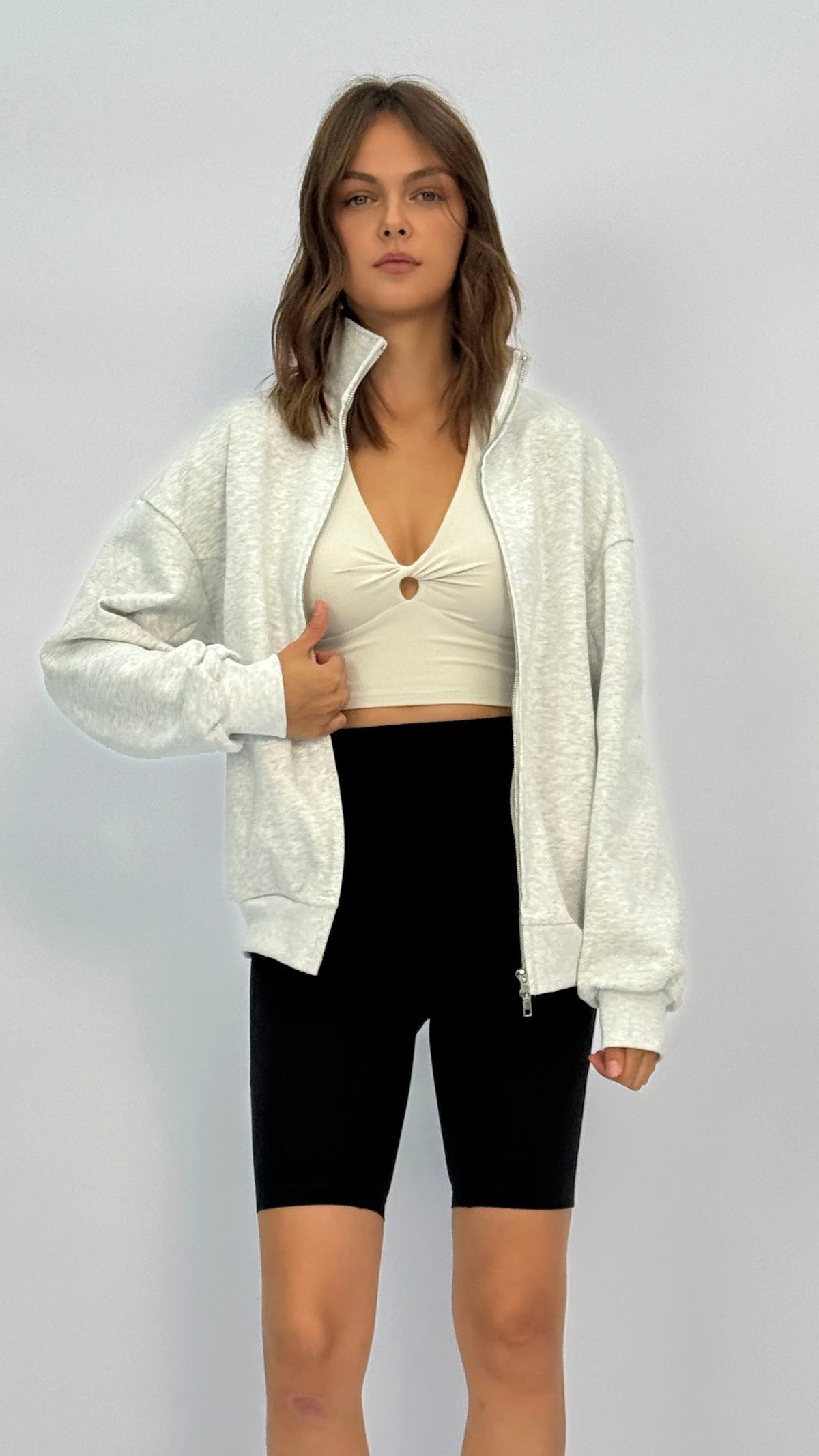 Bells Grey Oversized Jacket