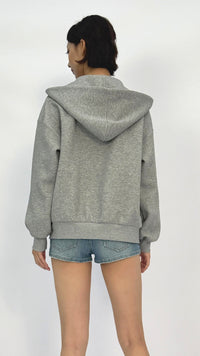 Lindor Grey Decorative Metal‑Button Jacket