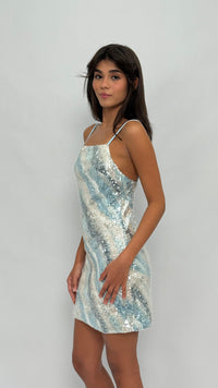 Emi Sequin Stripe Dress