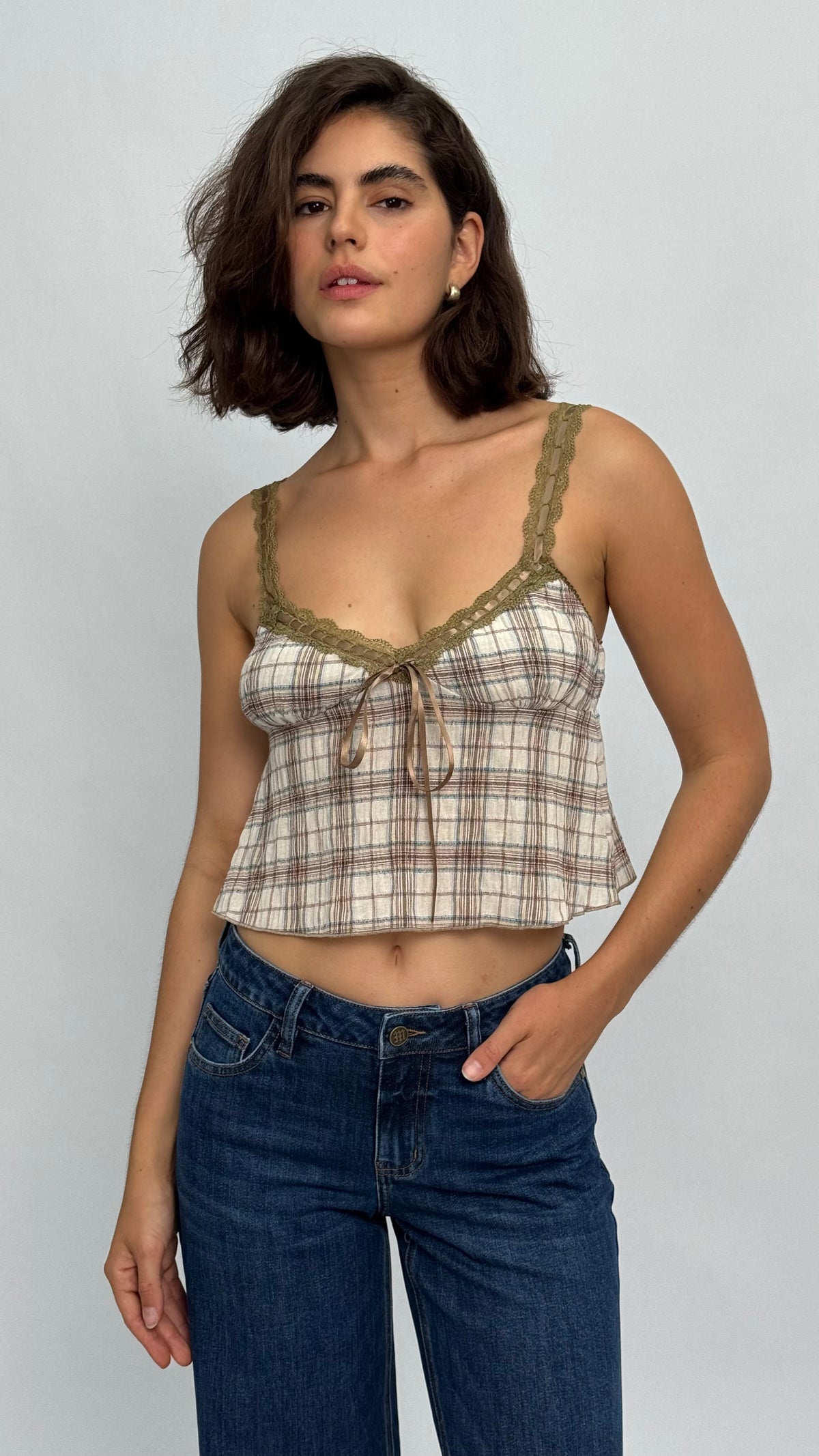 Rory Plaid Babydoll Top