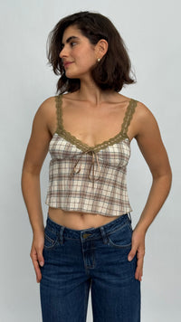 Rory Plaid Babydoll Top