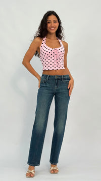 Margot Mid Waist Straight Leg Jeans