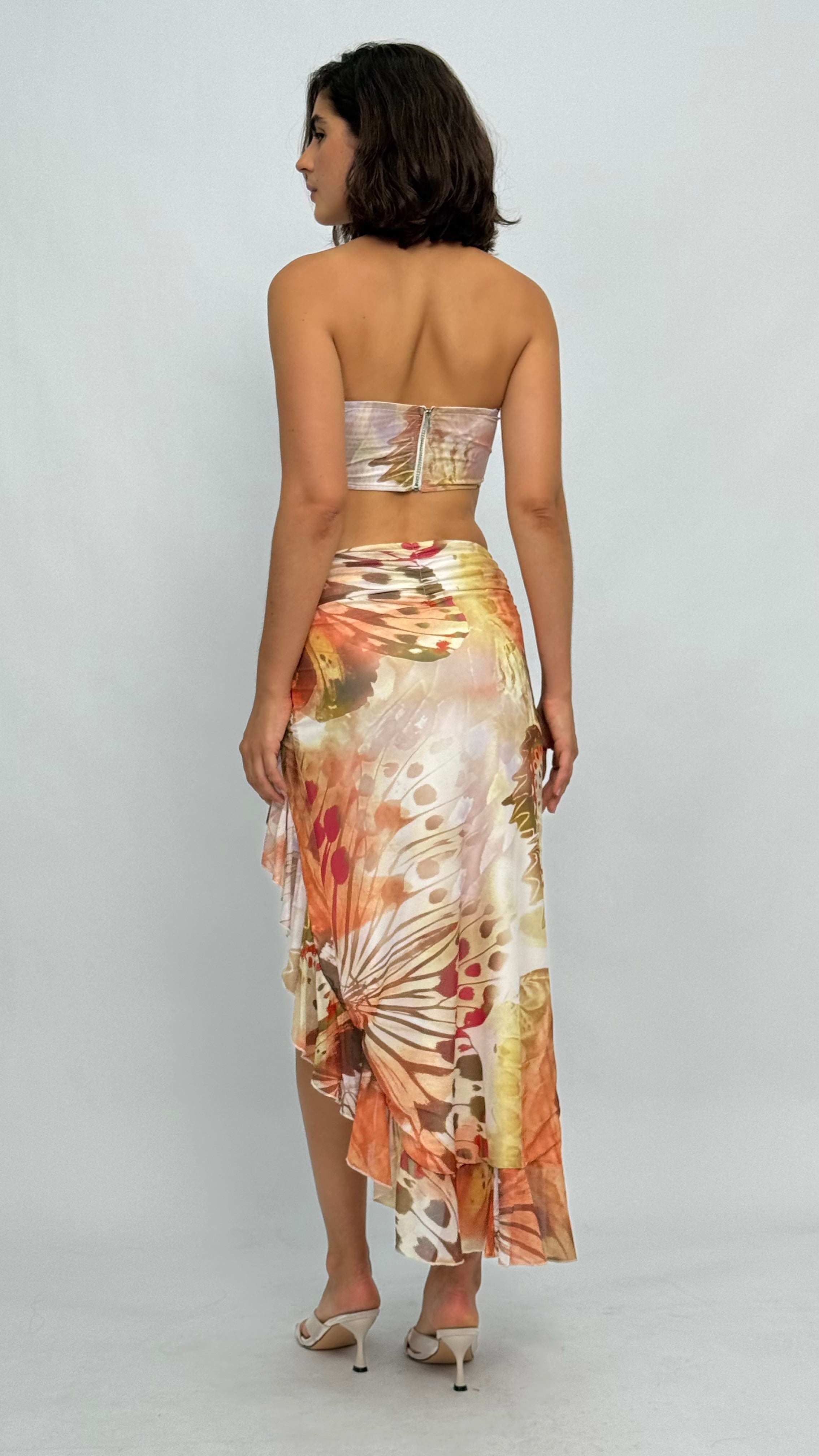 Butterfly Ruffle Skirt Set
