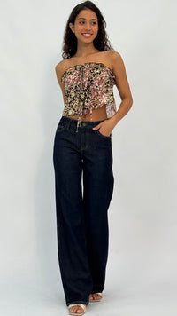 Marcie Mid-Rise Wide Leg Jeans