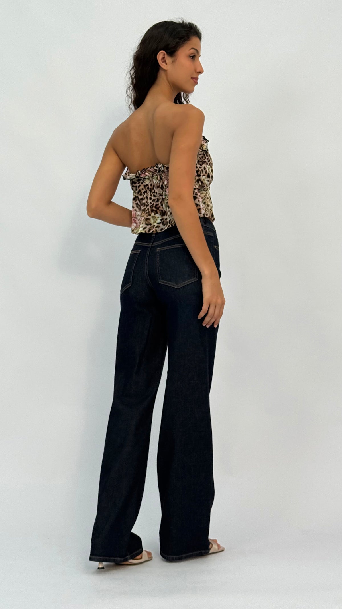 Marcie Mid-Rise Wide Leg Jeans