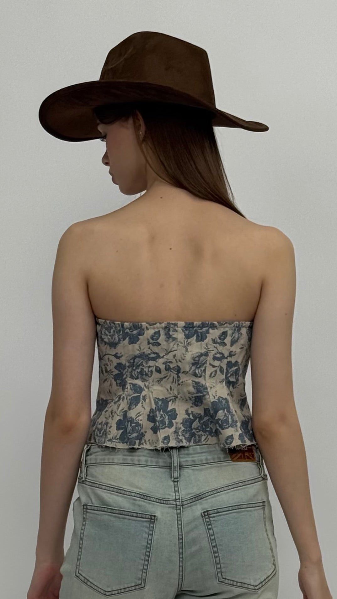 Rosanne Denim Peplum Top