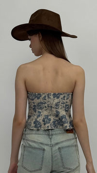 Rosanne Denim Peplum Top