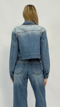 Cassie Light Wash Cropped Denim Jacket