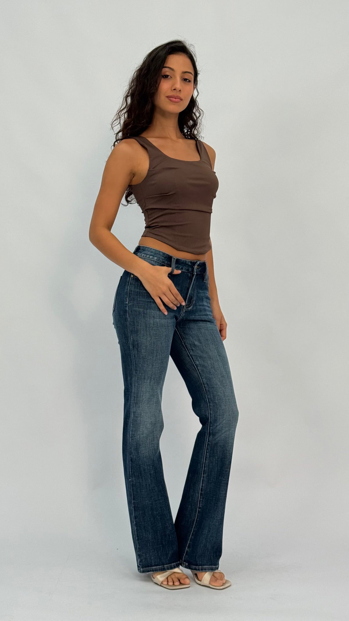 Taylor Mid-Waist Bootcut Jeans