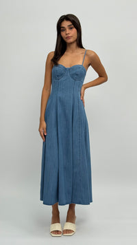 Isabelle Denim Maxi Dress