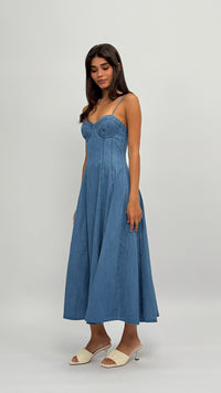 Isabelle Denim Maxi Dress