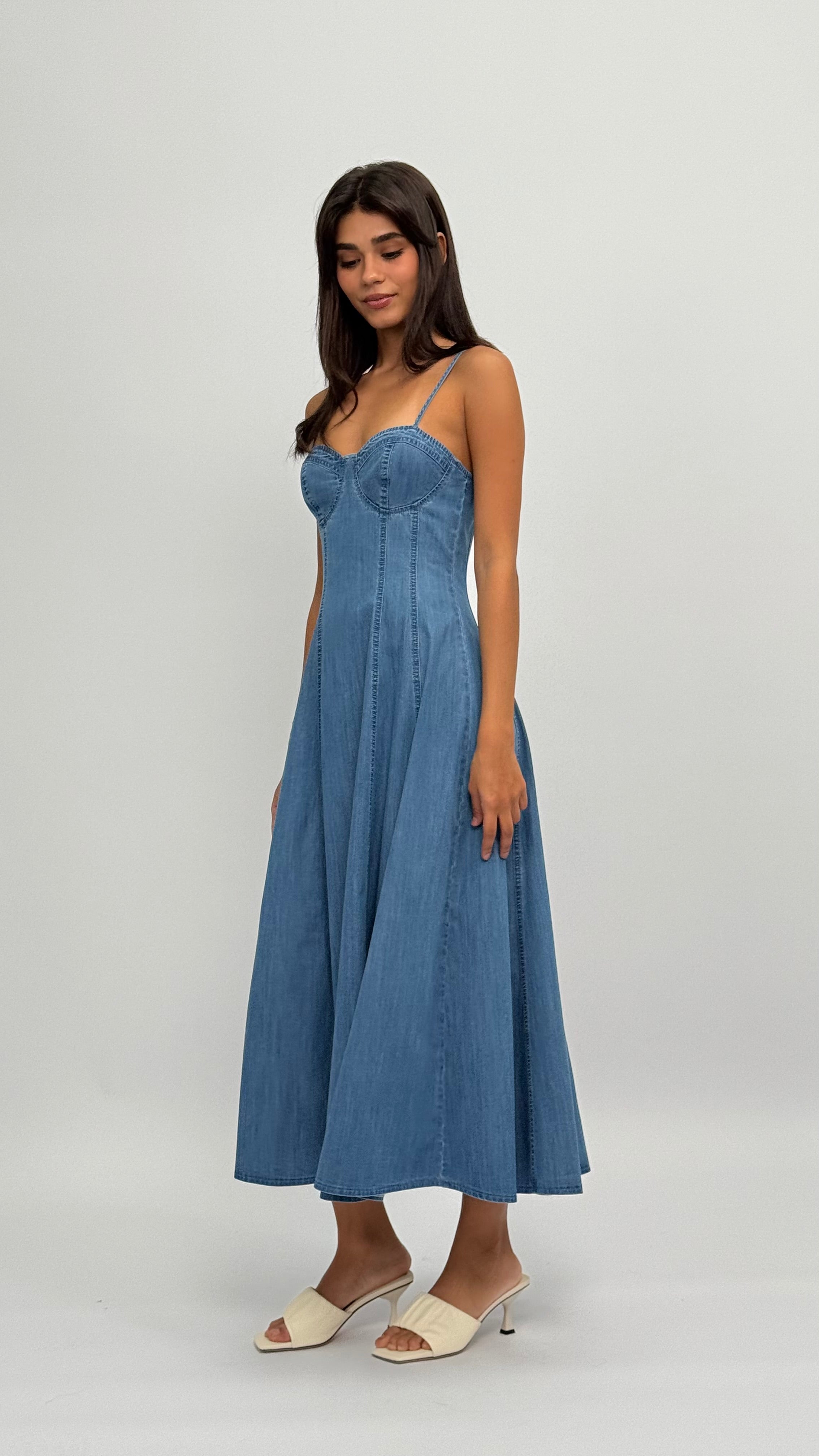 Isabelle Denim Maxi Dress