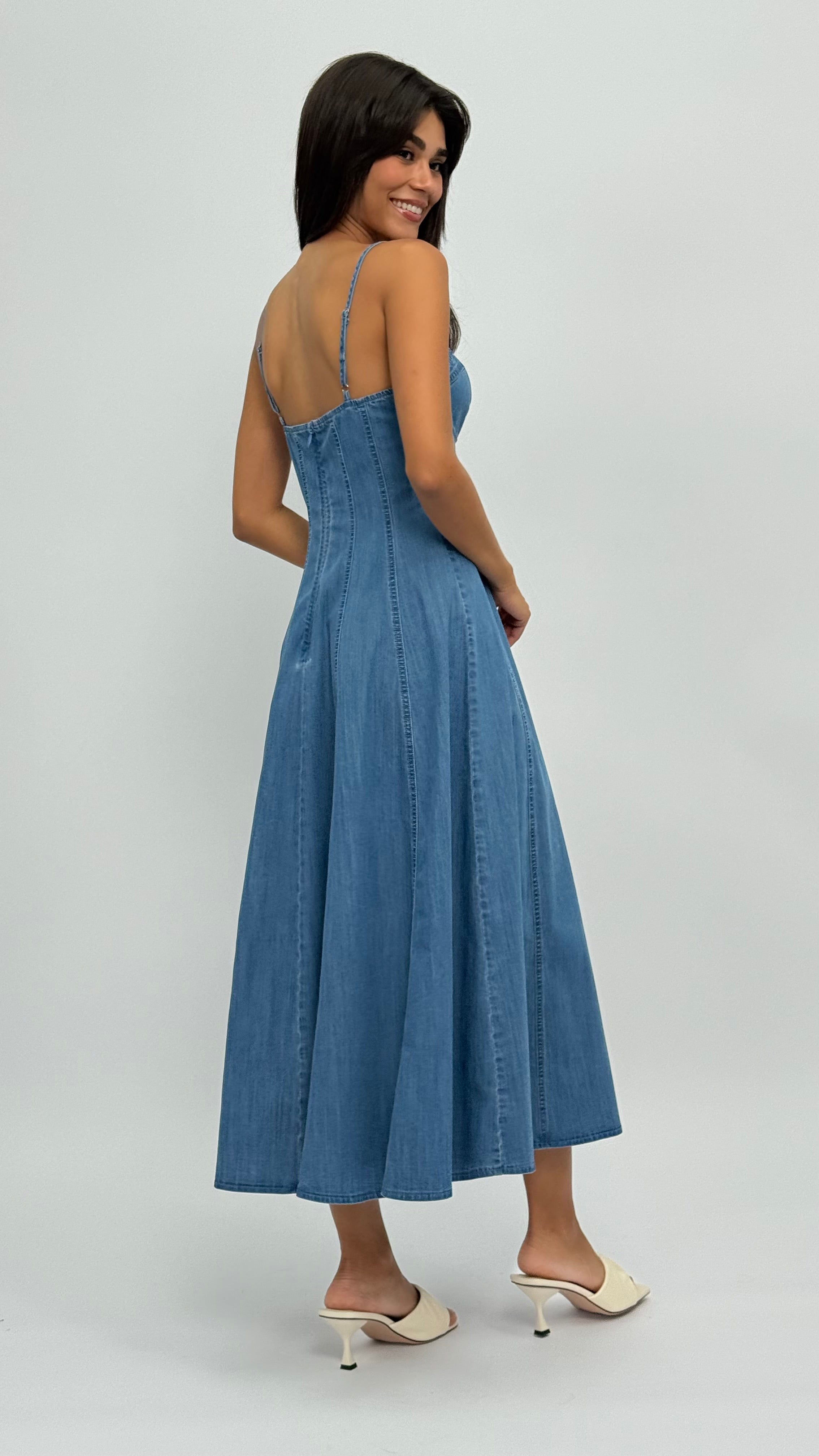 Isabelle Denim Maxi Dress
