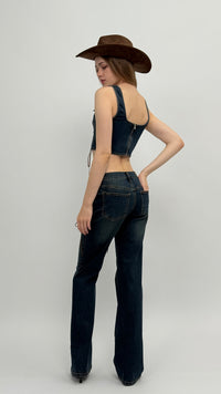 Jordy Denim Lace Up Jeans