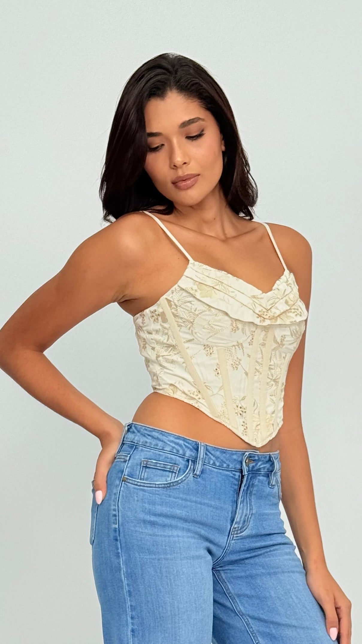 Gracie Floral Corset Top