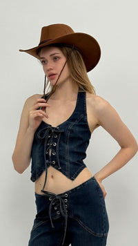 Cierra Lace-Up Halter Top
