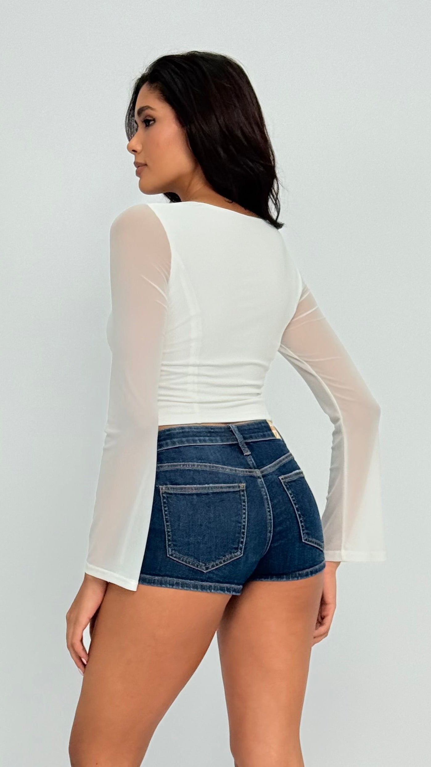 Kenzie Long Sleeve Bustier Top