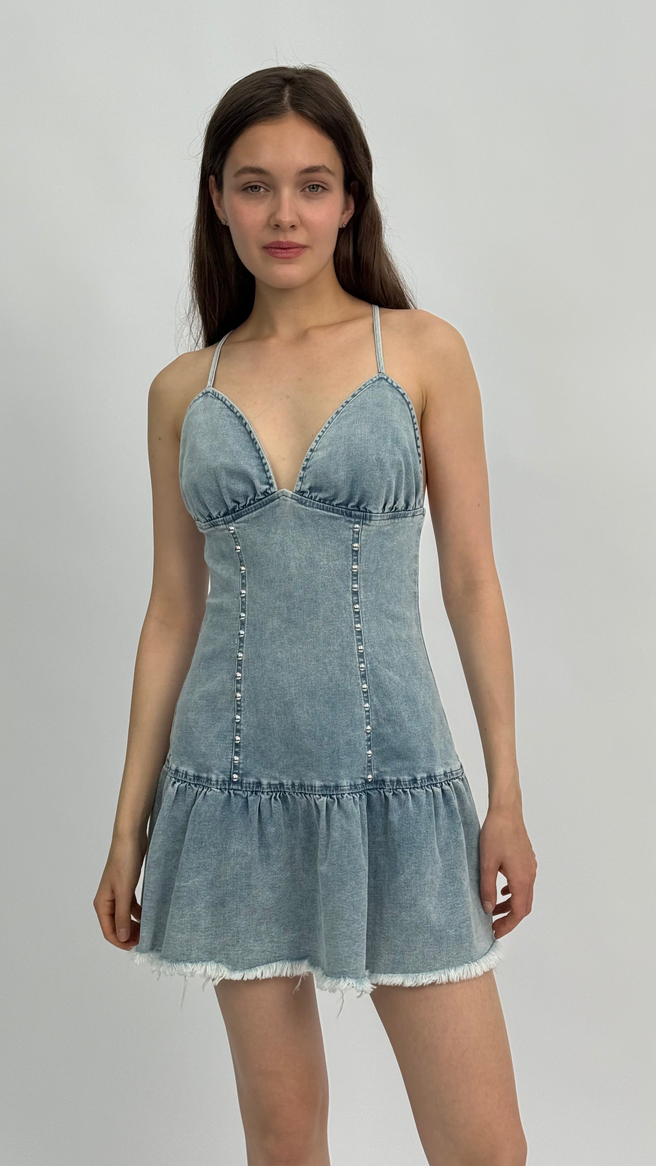 Bonnie Stud Denim Dress