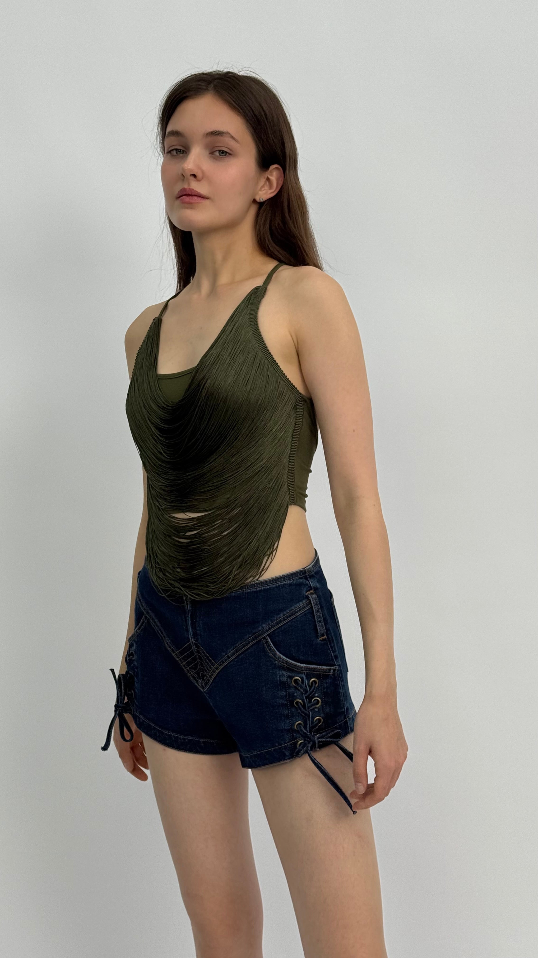 Jade Fringe Top