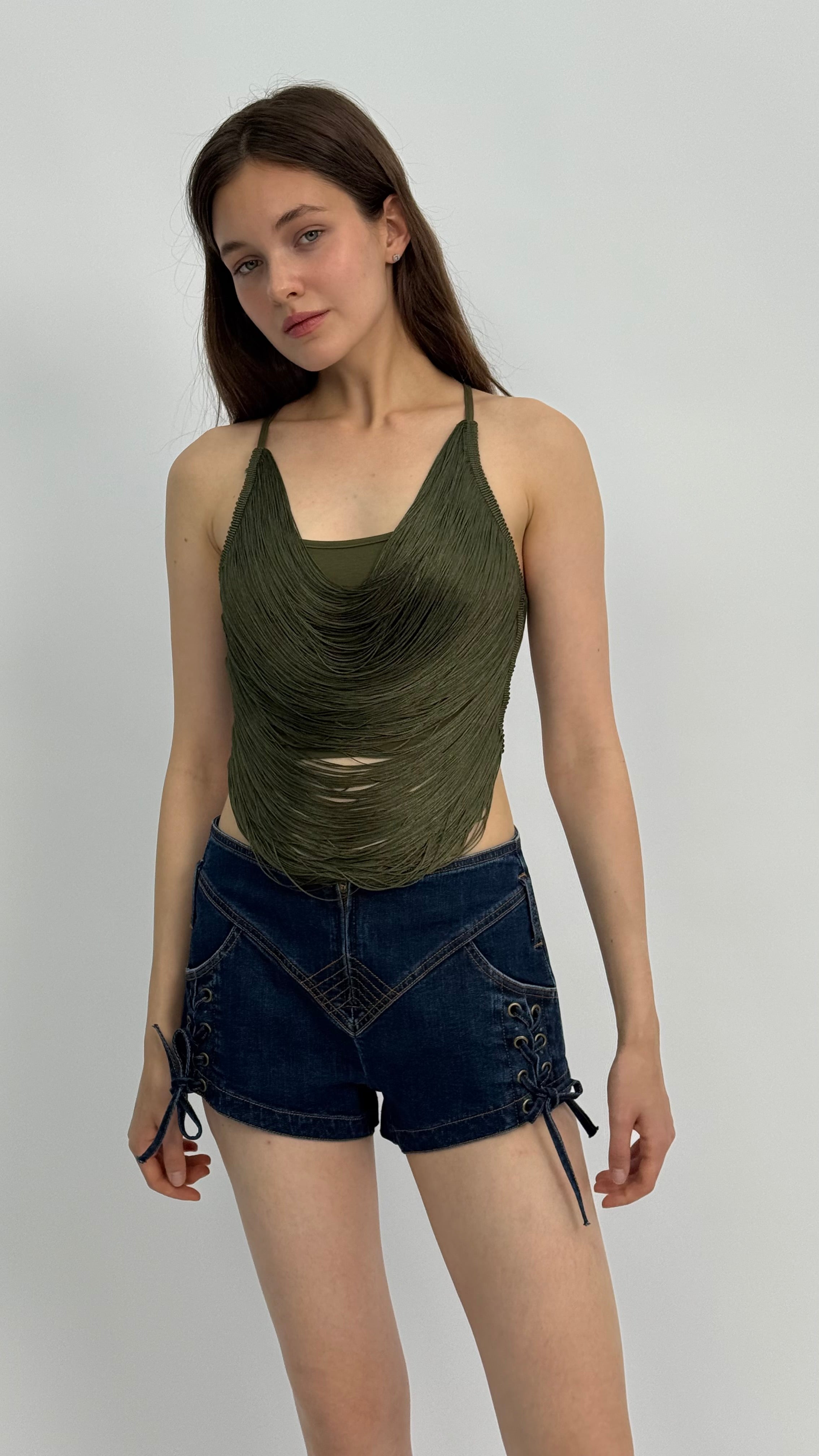 Jade Fringe Top