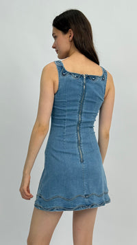 Callie Embellished Denim Dress