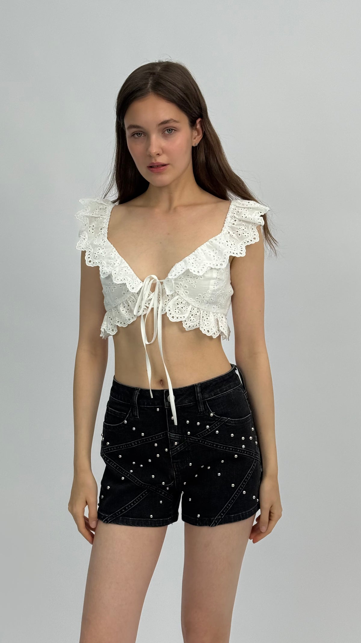 Bailey Studded Denim Short