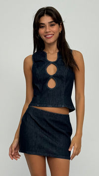 Shay Dark Denim Top