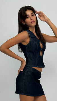 Shay Dark Denim Top