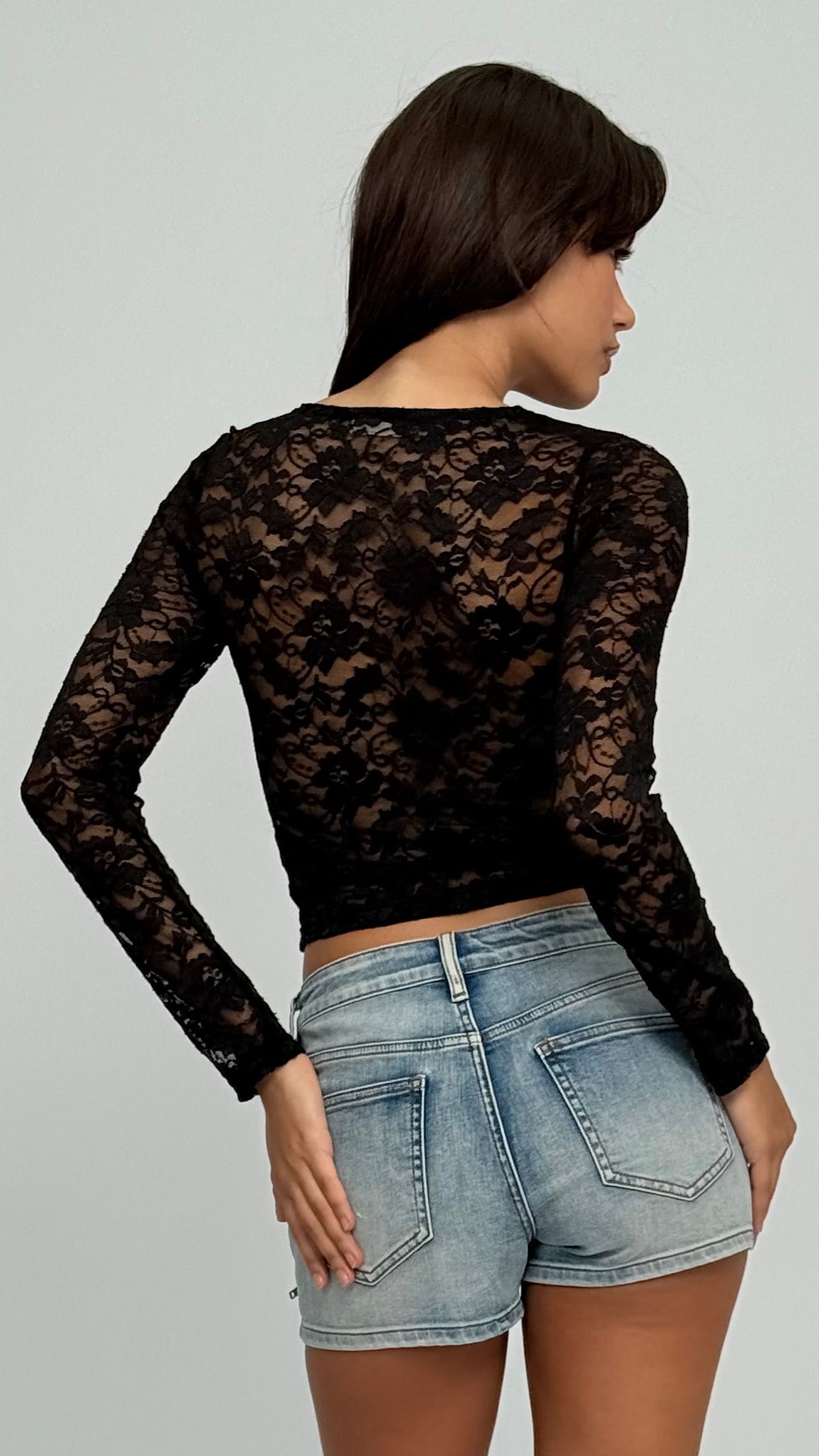 Gia Black Lace Top