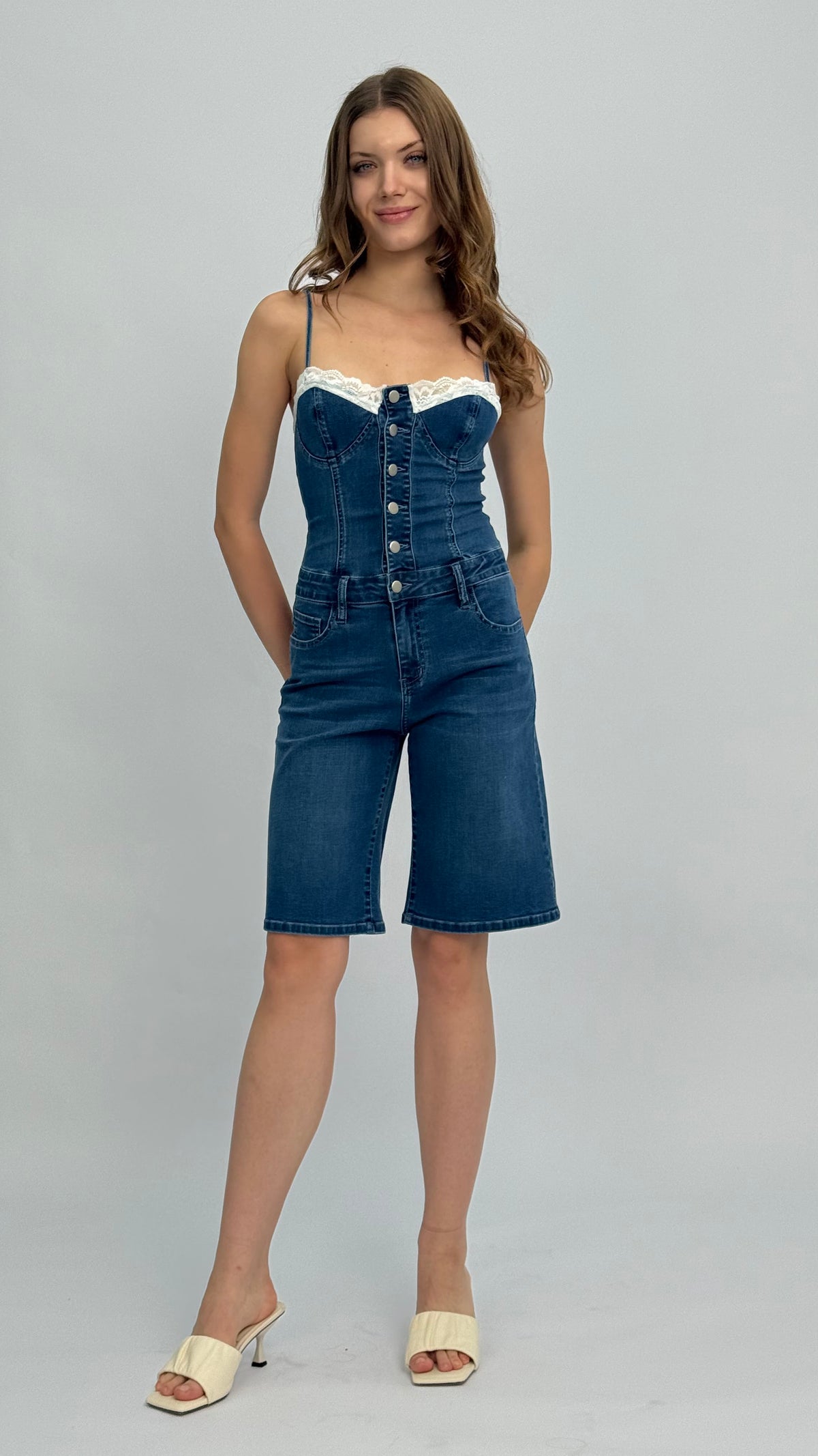 Ashley Denim Romper