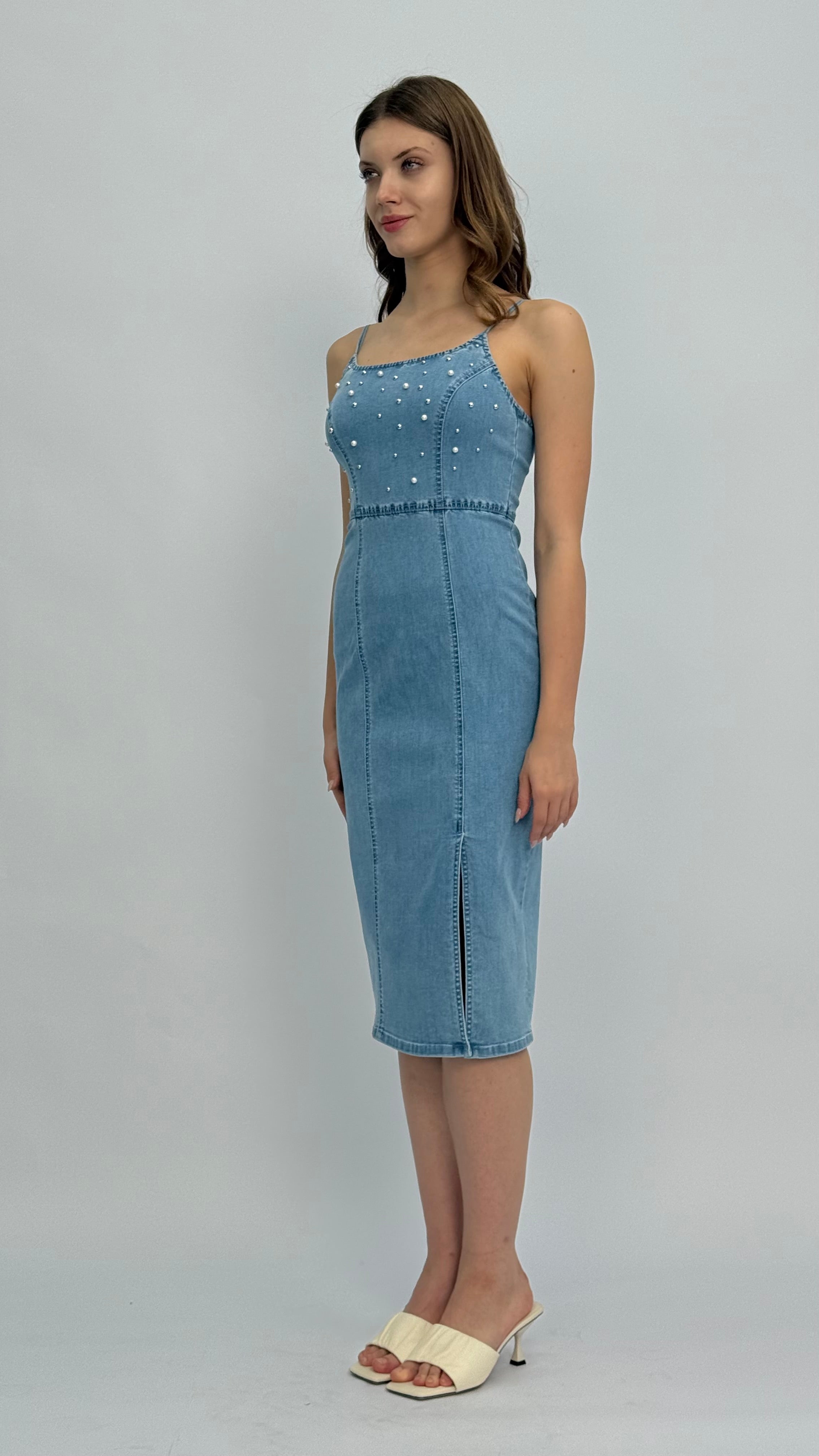 Karla Studded Denim Dress