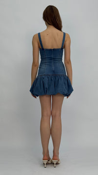 Sophie Denim Bubble Mini Dress