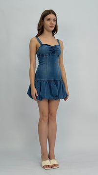 Sophie Denim Bubble Mini Dress