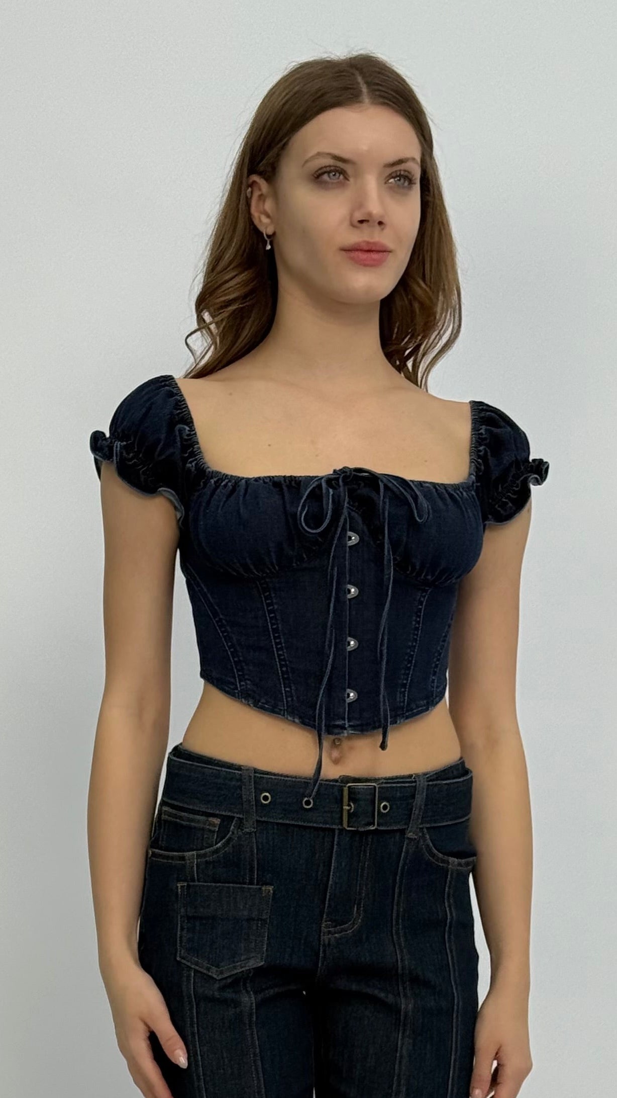 Lola Denim Crop Top