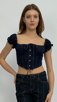 Lola Denim Crop Top