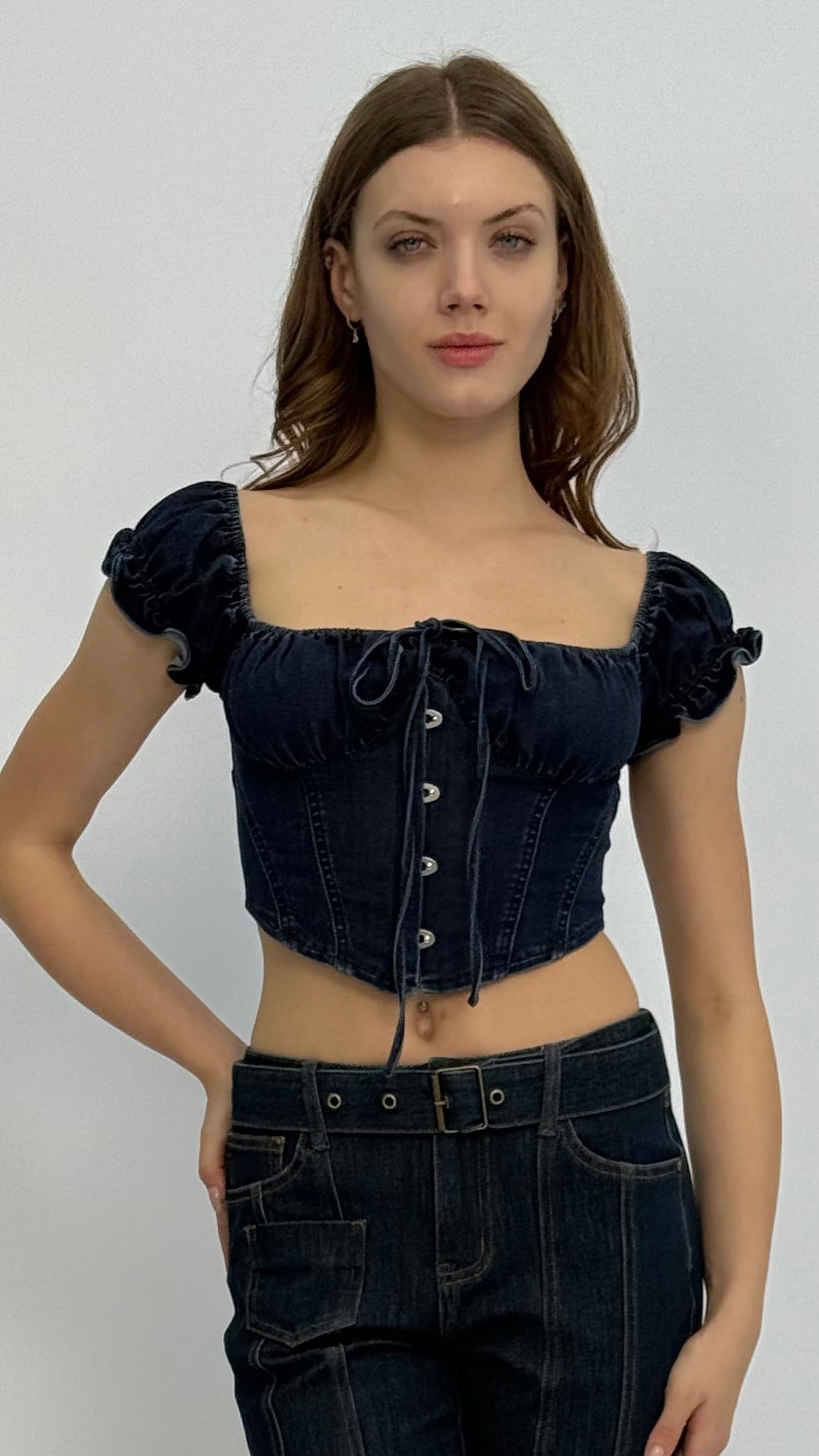 Lola Denim Crop Top