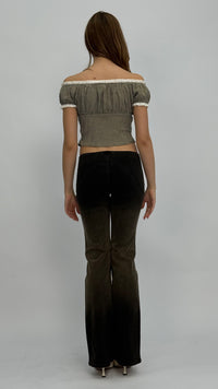 Julie Low Waisted Lace-Up Jeans