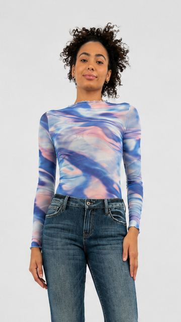 TREND - Darla Abstract Top