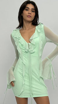 Minivestido con volantes Kenzie