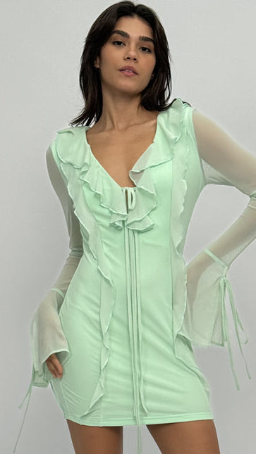 Minivestido con volantes Kenzie